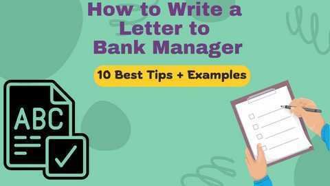 letter to bank manager